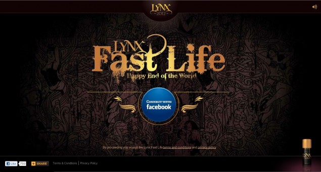 Screenshot från Lynx (AXE) kampanj Fastlife